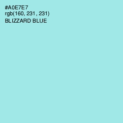 #A0E7E7 - Blizzard Blue Color Image